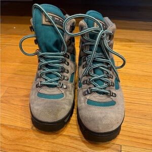 Teal and Gray Hiking Boots